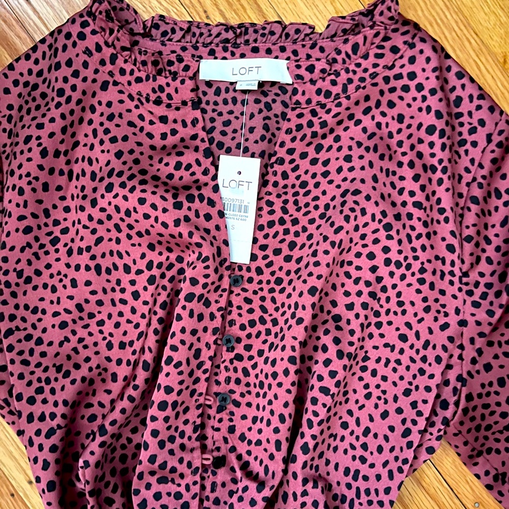 Loft Animal Dot Print Dress